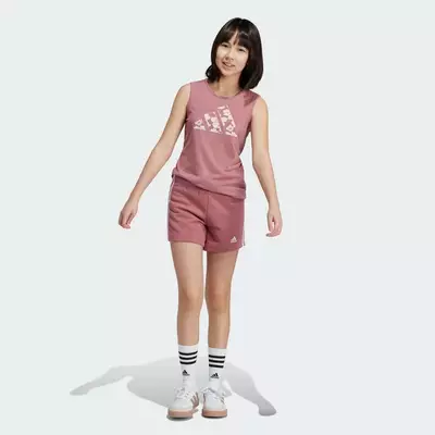 adidas Phong cách sống Quần Short 3 Sọc Essentials Trẻ em Hồng IZ3436