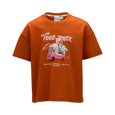 Áo Thun Tay Ngắn Bé Gái Skechers Food Truck Short Sleeve Tee - SL125G074-BRN1 Online Sale