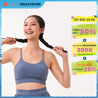 Áo Bra Thể Thao Nữ Skechers Walking Performance Sports Bra - SP126W014-02F1