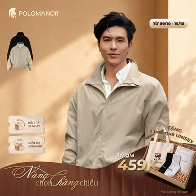 Áo khoác gió nam Cao Cấp chống nắng ORIN, BST QUIET STRENGTH, thanh lịch - POLOMANOR