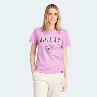 adidas Phong cách sống Áo Thun Graphic Collegiate Nữ Màu tím IZ1159