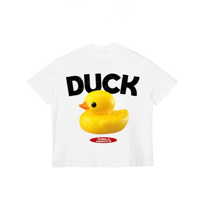 TheGlam CHÍNH HÃNG - Áo thun Trắng "CON VỊT" Form Boxy UNISEX - Áo Thun Nam Nữ Rubber Duck - TS05-13