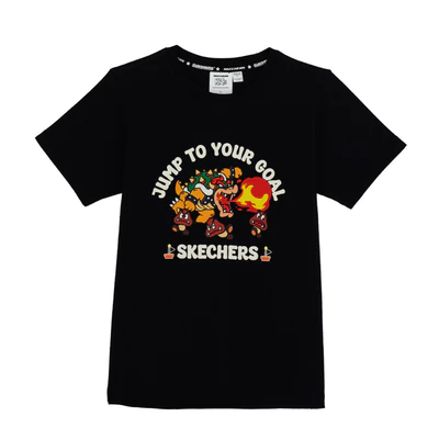 Áo Thun Tay Ngắn Trẻ Em Skechers Nintendo Super Mario Short Sleeve Tee - SL325K551-0018