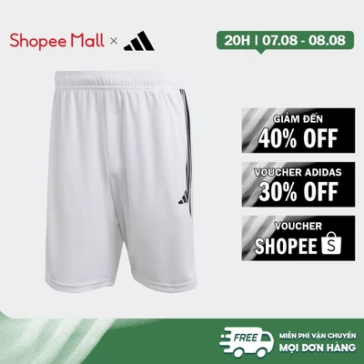 [Duy nhất 8.8 - VOUCHER 30%]adidas Gym & Training Quần Short Tập Luyện Vải Pique 3 Sọc Train Essentials Nam trắng IB8244