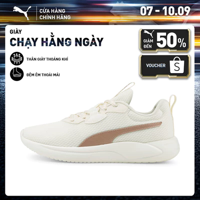 Giày Chạy Bộ PUMA Unisex Resolve Smooth Marshmallow-Rose Gold Màu Trắng