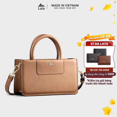 Túi Lata (Thời trang nữ dáng hộp ngang size 21 - Túi xách da TX25)