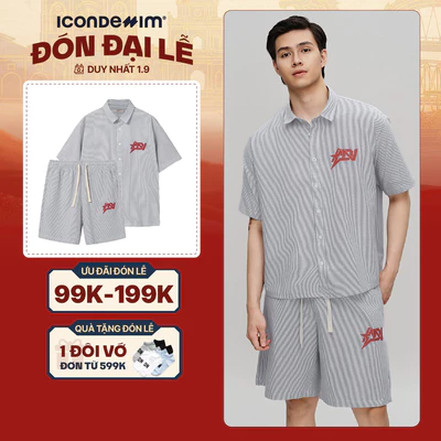 Set Đồ Nam ICONDENIM Oxford Vignette ICDN Star SEID0083