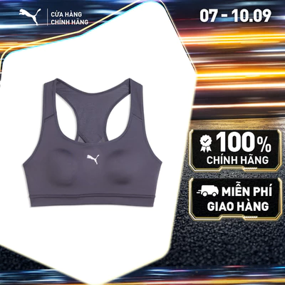 Áo Ngực Thể Thao PUMA Nữ 4KEEPS RUN BRA - MID Inky Depths Màu Xám