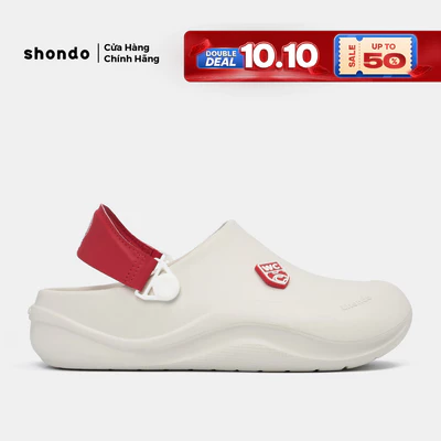 Dép Sục Shondo Suke Clog Bộ Siêu Tập Champion Nam Nữ Kháng Nước Màu Be