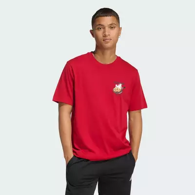 adidas Lifestyle SNACK COOKIE GRAPHIC T-SHIRT Men Burgundy KH3817