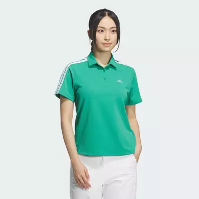 adidas Đánh gôn ÁO POLO NGẮN TAY CLIMACOOL 3 GẠCH PIQUE Nữ màu xanh lá KD7211