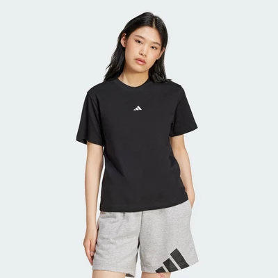 adidas Phong cách sống Áo Thun Cotton Logo Nhỏ Essentials Nữ Đen JC5943