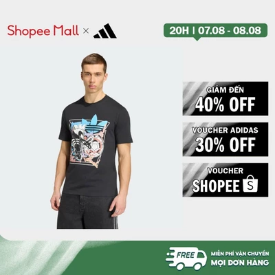 [Duy nhất 8.8 - VOUCHER 30%]adidas Phong cách sống Áo Thun Archive Anime Football Graphic Nam Đen KE2768