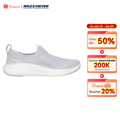 Giày Thể Thao Nữ Skechers Sport Active D'Lux Comfort 2.0 Encourage - 104471-GRY Air-Cooled Memory Foam