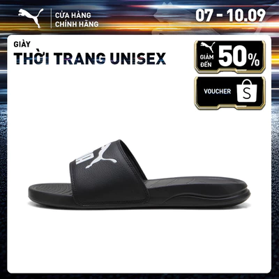 Dép Quai Ngang PUMA Unisex Popcat 20 BX Black-White Màu Đen
