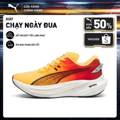 Giày Chạy Bộ PUMA Nữ Deviate NITRO 3Wns Sun Stream-Sunset Glow-White Màu Cam