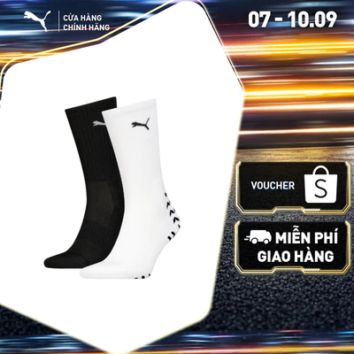 Bộ 2 Vớ Thời Trang PUMA Unisex U Training Sock H.Terry white / black Màu Trắng / Đen