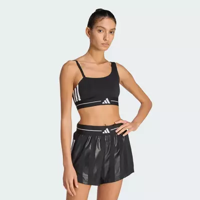 adidas Gym & Training & Phong cách sống Áo Bra Nâng Đỡ Nhẹ 3 Gạch Hyperglam Nữ Đen KC7704