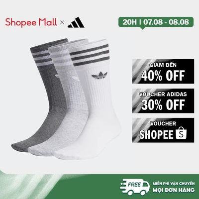 [Duy nhất 8.8 - VOUCHER 30%]adidas Lifestyle Solid Crew Socks 3 Pairs Unisex White H62021