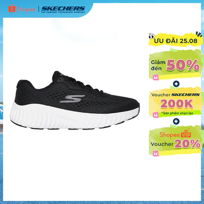 Giày Thể Thao Nữ Skechers Performance Go Run Now-129365-BKW Air-Cooled Goga Mat Online Sale