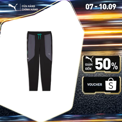 Quần Dài Tập Luyện PUMA Nam M PWRTRAIN WOVEN PANT Black-Vibrant Green Màu Đen