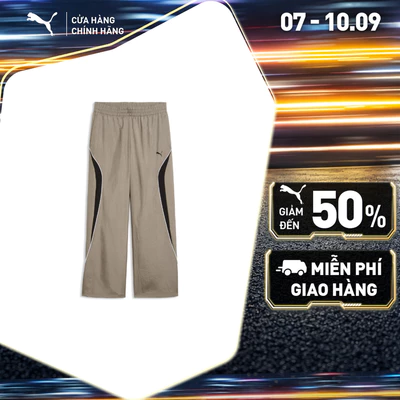 Quần Dài Thể Thao PUMA Nữ SPORT Woven Pants Mouse Gray Màu Be