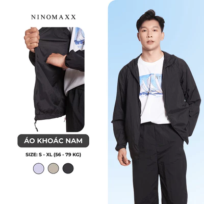 Áo Khoác Dù Nam Áo Khoác Nhẹ Cao Cấp Chống Nắng NINOMAXX 2408007