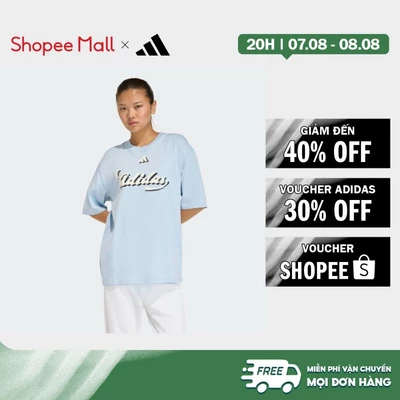[Duy nhất 8.8 - VOUCHER 30%]adidas Lifestyle HOUSE OF TIRO GRAPHIC T-SHIRT Women Blue KB7171