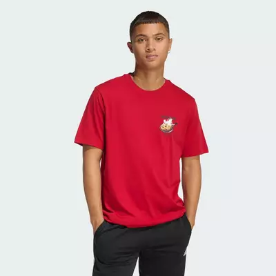 adidas Lifestyle SNACK COOKIE GRAPHIC T-SHIRT Men Burgundy KH3817