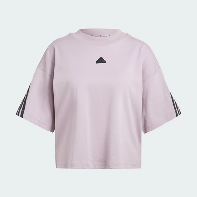 adidas Phong cách sống Áo Thun 3 Sọc Future Icons Nữ Xám IS3613