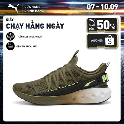 Giày Thể Thao PUMA Unisex Softride Carson Fresh Loden Green-Black-Fizzy Light Màu Xanh Lá
