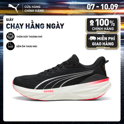 Giày Chạy Bộ PUMA Nam ForeverRun NITRO 3 Black-Ultra Red Màu Đen
