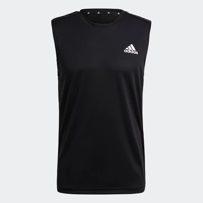 adidas Gym & Training & Yoga AEROREADY Designed To Move Sport 3-Stripes Tank Top Men Black GM2130