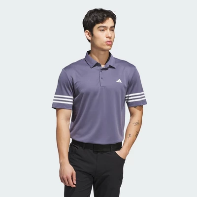 adidas Đánh gôn Áo Polo 3 Sọc Nam Màu tím JX7207