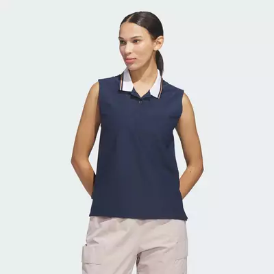 adidas Đánh gôn Áo Polo Không Tay Twistknit Beyond The Course Nữ Màu xanh da trời KE3679