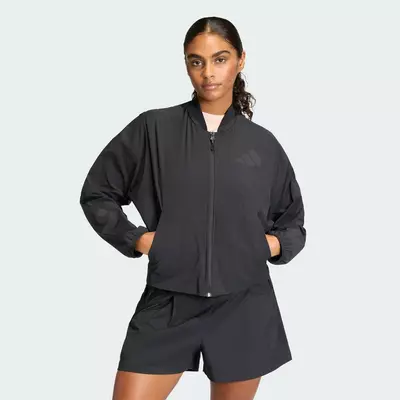 adidas Phong cách sống ÁO BOMBER DỆT ADIDAS Z.N.E. Nữ Đen KD8505