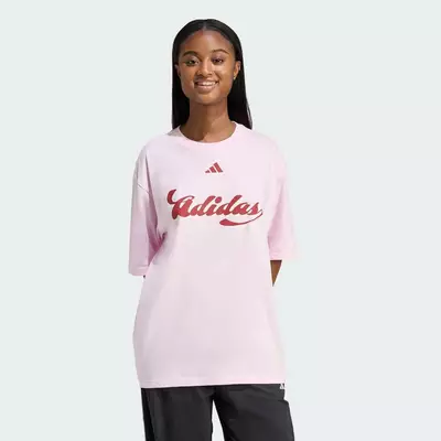 adidas Phong cách sống ÁO THUN GRAPHIC HOUSE OF TIRO Nữ Hồng KB7169
