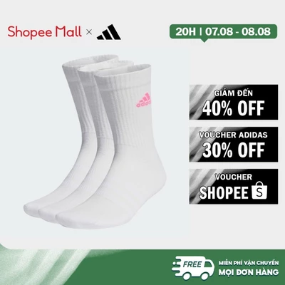 [Duy nhất 8.8 - VOUCHER 30%]adidas Phong cách sống & Bóng rổ Bộ 3 Đôi Tất Cao Cổ Có Đệm Unisex trắng IP2635