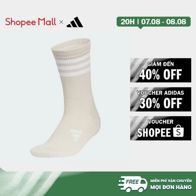 [Duy nhất 8.8 - VOUCHER 30%]adidas Đánh gôn Tất Cổ Cao 3 Sọc Nữ Be JD6626