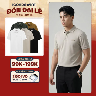 Áo Polo Nam ICONDENIM Double Face CVC Essence Form Regular PLID0275