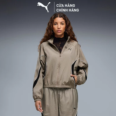 Áo Khoác Thể Thao PUMA Nữ SPORT Woven Jacket Mouse Gray Màu Be