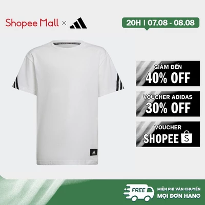 [Duy nhất 8.8 - VOUCHER 30%]adidas Phong cách sống Áo Thun 3 Sọc Future Icons Trẻ em trắng H26629