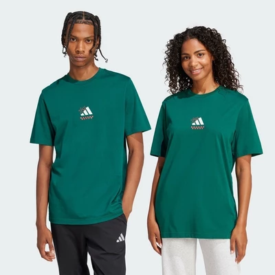 adidas Phong cách sống Áo Thun Graphic Lounge Pizza Nam màu xanh lá JJ4017