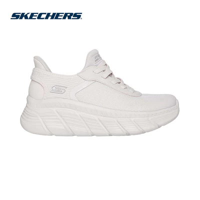 Giày Thể Thao Nữ Skechers Slip-ins BOBS Sport B Flex Hi Linear Force Thường Ngày - 117391-WHT Memory Foam