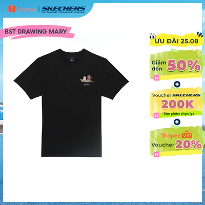 Áo Thun Tay Ngắn Unisex Skechers Skechvibe X Drawingmary Short Sleeve Tee - SL226U656-0018