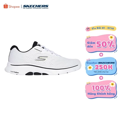 Giày Thể Thao Nam Skechers GOwalk 7 Avalo 2 Đi Bộ-216639-WHT Air-Cooled Goga Mat