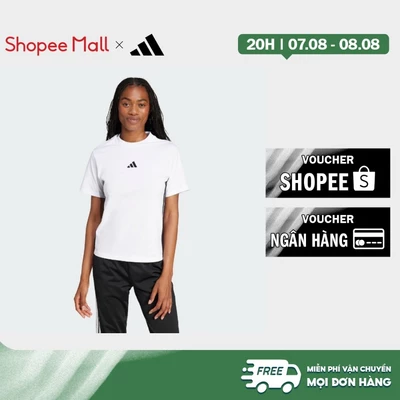 adidas Phong cách sống Áo Thun Cotton 3 Sọc Essentials Nữ trắng JD0844