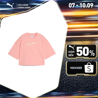 Áo Thun Thời Trang Tay Ngắn PUMA Nữ PREMIUM ESS Graphic Tee Pink Fruit Màu Hồng