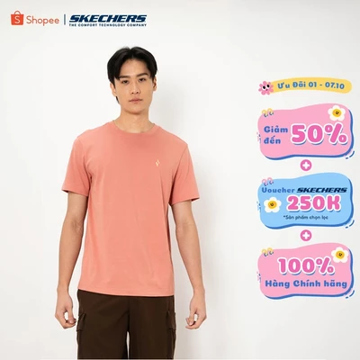 Áo Thun Tay Ngắn Nam Skechers Basketball Culture Short Sleeve Tee - SL325M384-01DG