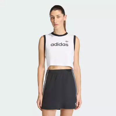 adidas Phong cách sống ÁO TANK TOP LINEAR Nữ trắng KC9008